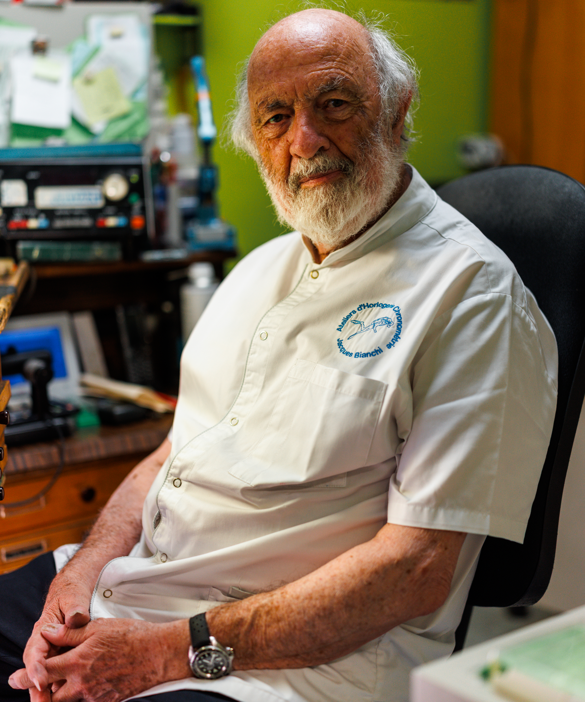 Jacques Bianchi dans son atelier