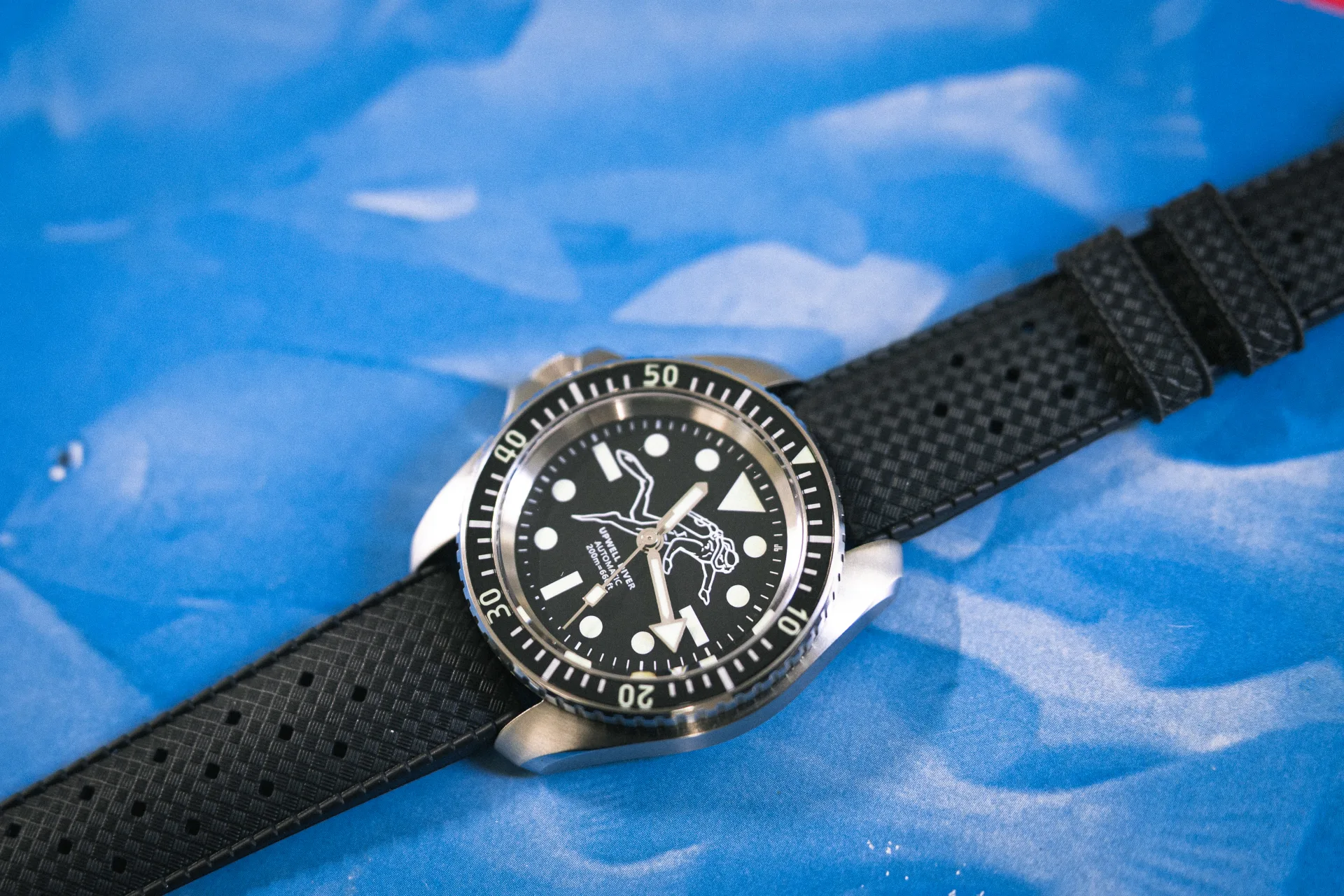 Montre de plongée Upwell Diver, création Jacques Bianchi